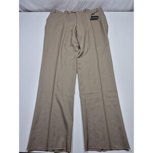 VTG Ralph Lauren Dress Pants Mens 44x36 Beige Wool Flat Front NWT Big Tall